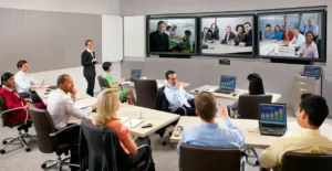 Video conferencing system for conference room